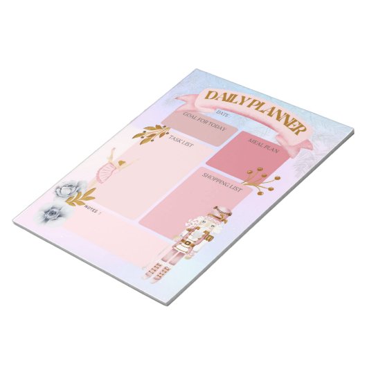 Pastel Nutkraker Daily Planner Notitieblok (Schuin)
