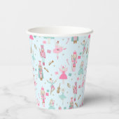 Pastel Nutkraker Holiday Papieren Bekers (Achterkant)