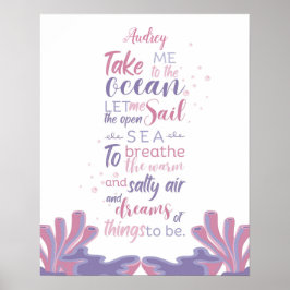 Pastel oceaan Dromen Quote  Poster