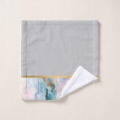 PASTEL OCEAAN MARMER GOUDEN GRIJZE BADKAMER HANDDO BAD HANDDOEK (Wasdoekje)