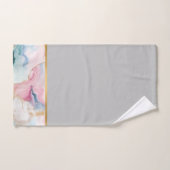 PASTEL OCEAAN MARMER GOUDEN GRIJZE BADKAMER HANDDO BAD HANDDOEK (Handdoek)