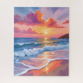 Pastel Oceaan Zonsondergang | Kleurrijke Strand Sc Legpuzzel