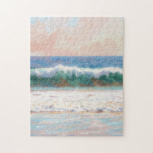 Pastel Oceaangolf Scene Puzzle Legpuzzel