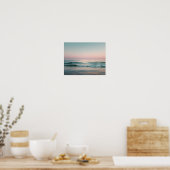 Pastel Oceaangolven Muurkunst | Rustig Zee Landsch Poster (Keuken)