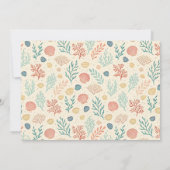 Pastel Ocean Starfish Custom Name Nursery  Notitiekaartje (Achterkant)