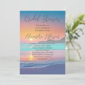 Pastel Ocean Sunset Beach Vrijgezellenfeest Kaart (Staand voorkant)