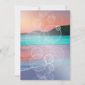 Pastel Ocean Sunset Beach Vrijgezellenfeest Kaart (Achterkant)