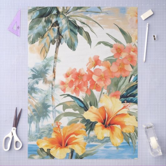  Pastel Ocean Uitzicht Decoupage Tissuepapier (Craft)