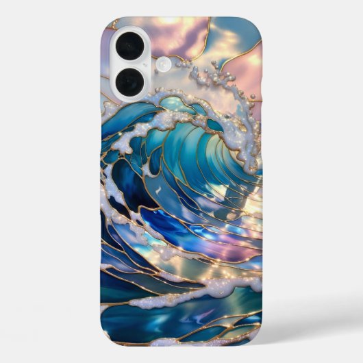 Pastel Ocean Wave Aesthetic Phone Case (Achterkant)