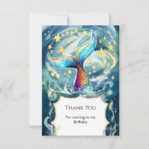 Pastel Oceanische Zeemeermin Verjaardag