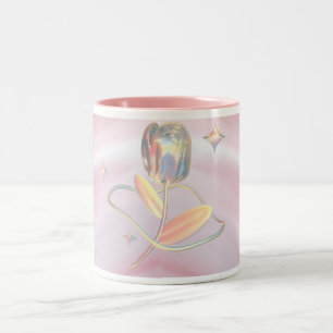 Pastel Ochtendmok - Een Beetje Liefde in Elke Slok Tweekleurige Koffiemok