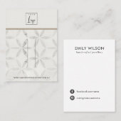 PASTEL OFF WITTE BLOEMIGE HAARKLEM DISPLAY KAART VISITEKAARTJE (Voorkant / Achterkant)
