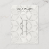 PASTEL OFF WITTE BLOEMIGE HAARKLEM DISPLAY KAART VISITEKAARTJE (Voorkant)