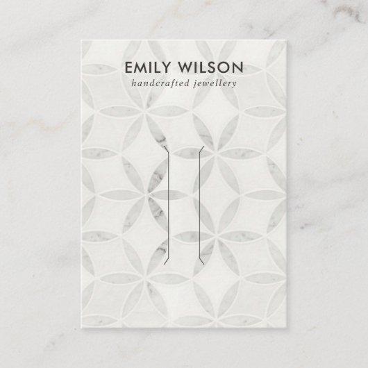 PASTEL OFF WITTE BLOEMIGE HAARKLEM DISPLAY KAART VISITEKAARTJE (Voorkant)