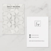 PASTEL OFF WITTE BLOEMIGE HAARKLEM DISPLAY KAART VISITEKAARTJE (Voorkant / Achterkant)