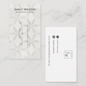 PASTEL OFF WITTE BLOEMKNOOPJE OORBEL DISPLAY KAART VISITEKAARTJE (Voorkant / Achterkant)