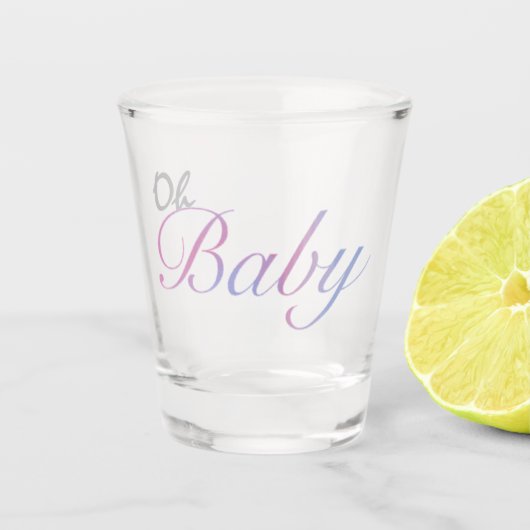 pastel Oh Baby Shot Glas (Voorkant)