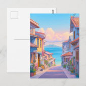 Pastel Okinawa Zeezijstraat Briefkaart (Voorkant / Achterkant)