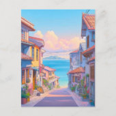 Pastel Okinawa Zeezijstraat Briefkaart (Voorkant)