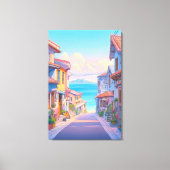 Pastel Okinawa Zeezijstraat Canvas Afdruk (Voorkant)