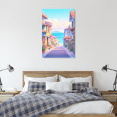 Pastel Okinawa Zeezijstraat Canvas Afdruk (Insitu (Slaapkamer))