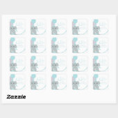 Pastel Olifant Baby Meisje Script Baby Shower Vierkante Sticker (Vel)