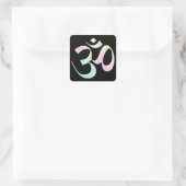 Pastel Om  Vierkante Sticker (Tas)