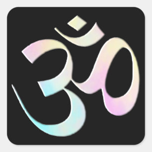 Pastel Om Vierkante Sticker