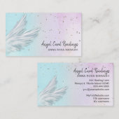 *~* Pastel Ombre Angel Wings Starry Rainbow Visitekaartje (Voorkant / Achterkant)