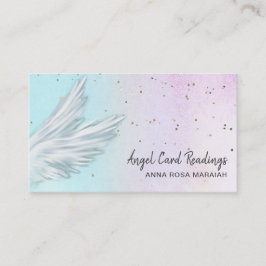 *~* Pastel Ombre Angel Wings Starry Rainbow Visitekaartje
