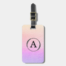*~* Pastel Ombre + Black Monogram Diamond Bling