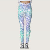Pastel Ombre Boho Mandala Pattern Leggings (Voorkant)