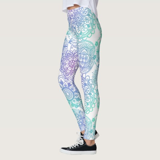 Pastel Ombre Boho Mandala Pattern Leggings (Links)