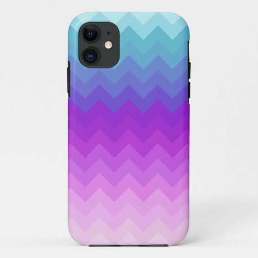 Pastel Ombre Chevron Pattern Case-Mate iPhone Case (Achterkant)