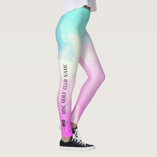 Pastel Ombre Disc Golf Activewear Leggings (Rechts)