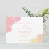 Pastel Ombre Floral Bridal Shower-uitnodigingen Kaart (Staand voorkant)