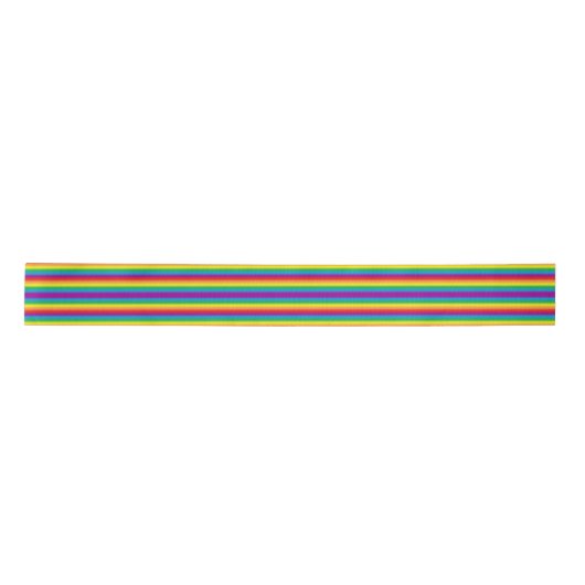 Pastel Ombre Gay LGBT Pride Rainbow Flag Satijnen Lint (Voorkant)