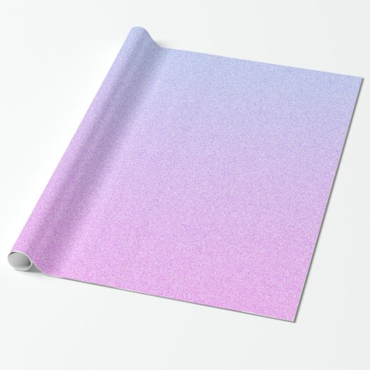 Pastel Ombre Glitter Cadeaupapier (Uitgerold)