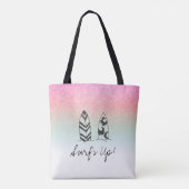 *~* Pastel Ombre Glitter Peach roze Surfer Tote Bag (Achterkant)