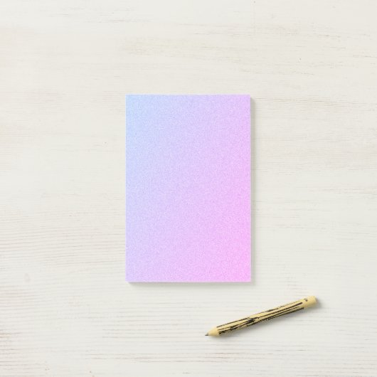 Pastel Ombre Glitter Post-it® Notes (Op bureau)