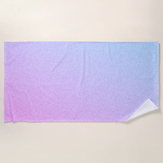 Pastel Ombre Glitter Strandlaken (Voorkant)