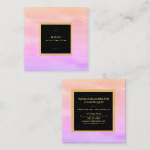 *~* Pastel Ombre Gradient Lavender Pink Abstract Vierkante Visitekaartje (Voorkant / Achterkant)