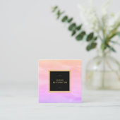*~* Pastel Ombre Gradient Lavender Pink Abstract Vierkante Visitekaartje (Staand voorkant)