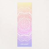 Pastel Ombre Gradient Namaste Mandala Yogamat (Voorkant)