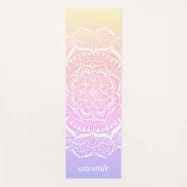 Pastel Ombre Gradient Namaste Mandala Yogamat