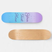 Pastel Ombre Lavender Blue Persoonlijk Skateboard (Horizontaal)