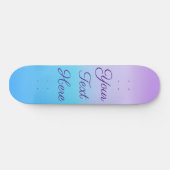 Pastel Ombre Lavender Blue Persoonlijk Skateboard (Horizontaal)