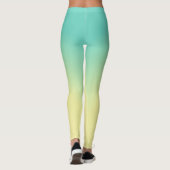 Pastel Ombre-Leggings - Groen tot Geel verloop Leggings (Achterkant)
