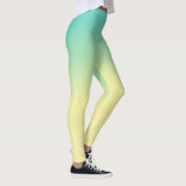 Pastel Ombre-Leggings - Groen tot Geel verloop Leggings (Rechts)