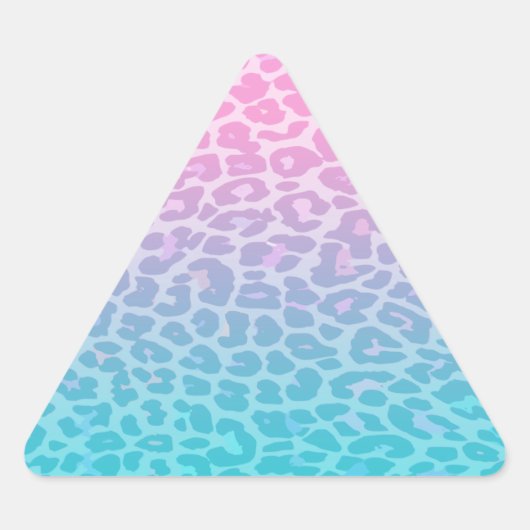 Pastel Ombre Luipaard Sticker (Voorkant)